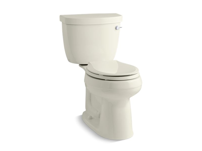 KOHLER 3851-RA-96 Cimarron Comfort Height Two-Piece Round-Front 1.28 Gpf Chair Height Toilet With Right-Hand Trip Lever And 10" Rough-In in Biscuit