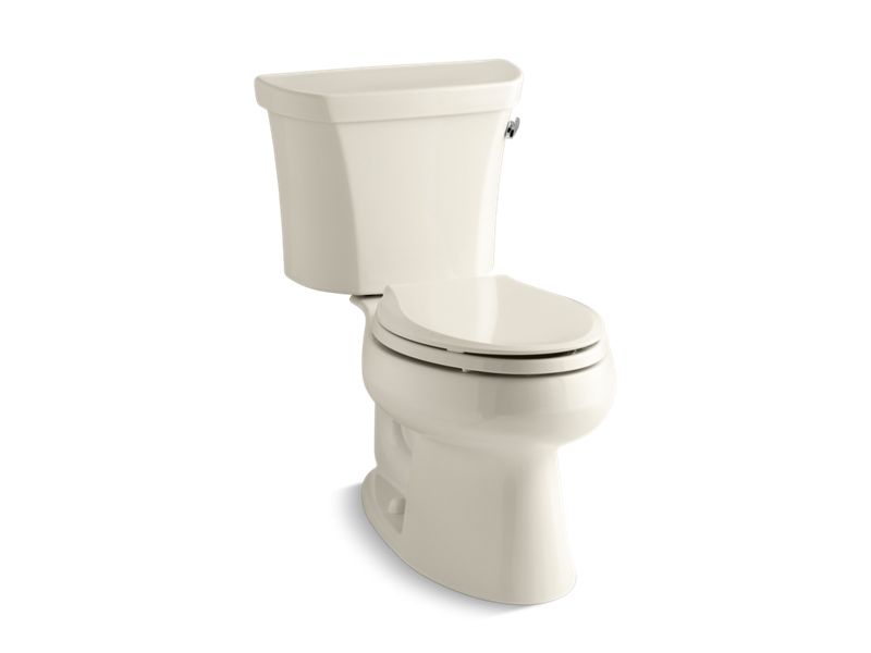 KOHLER 3998-UR-47 Wellworth Two-Piece Elongated 1.28 Gpf Toilet With Right-Hand Trip Lever And Insulated Tank in Almond