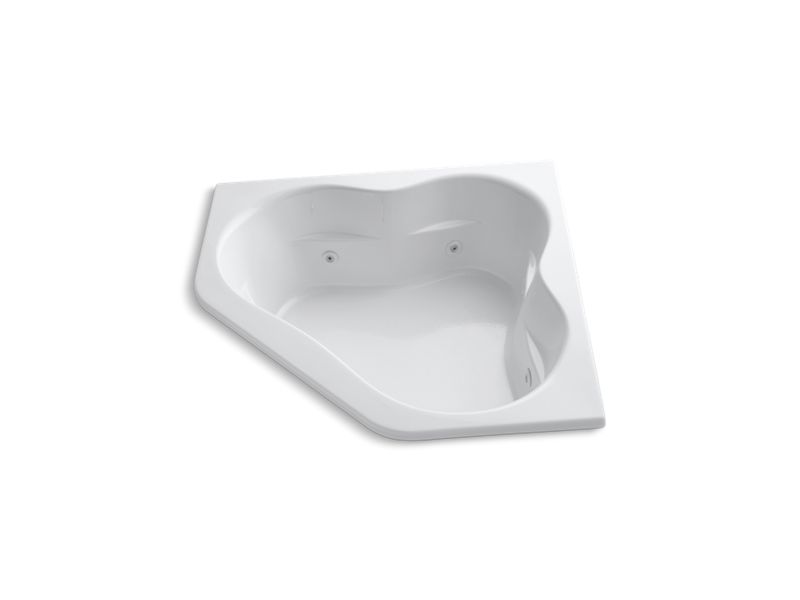 KOHLER K-1160-HD-0 Tercet 60" x 60" drop-in whirlpool with center drain, heater and custom pump location