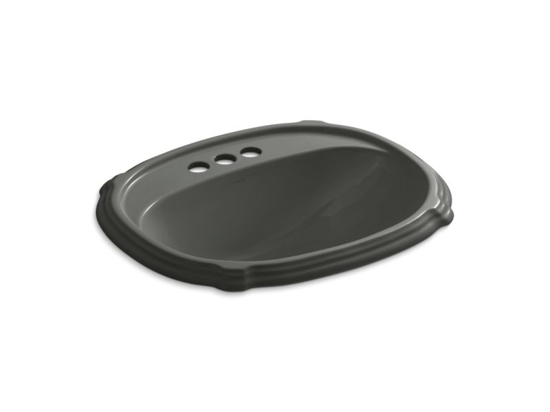 KOHLER K-2189-4-58 Portrait Drop-in bathroom sink with 4" centerset faucet holes