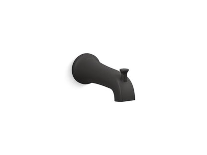 KOHLER 28563-BL Tempered Wall-Mount Diverter Bath Spout in Matte Black