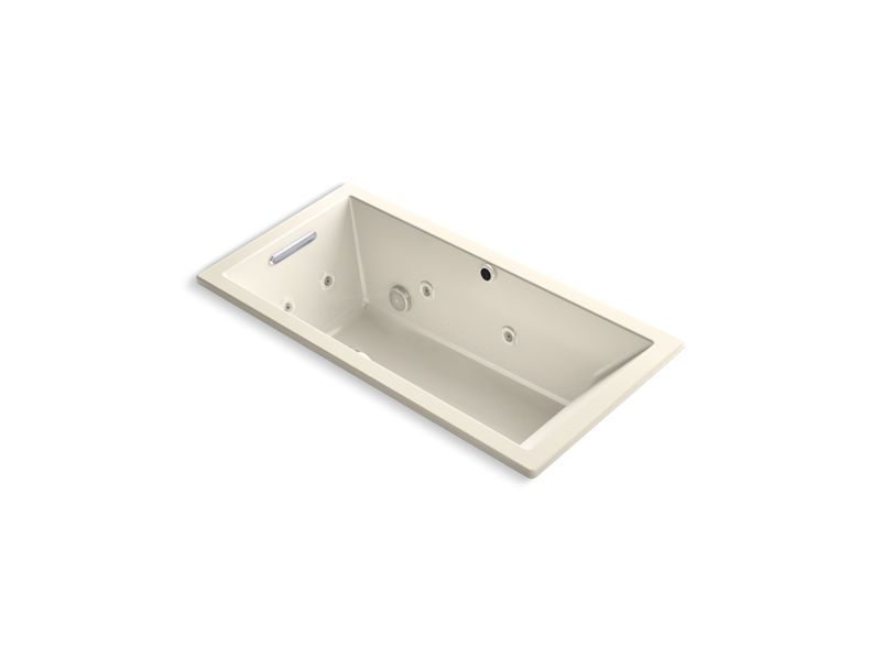 KOHLER K-1167-XH2G-47 Underscore Rectangle 60" x 30" drop-in whirlpool + BubbleMassage(TM) Air Bath