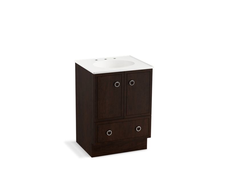 KOHLER K-99501-TK-1WB Jacquard 24" bathroom vanity cabinet with toe kick, 2 doors and 1 drawer