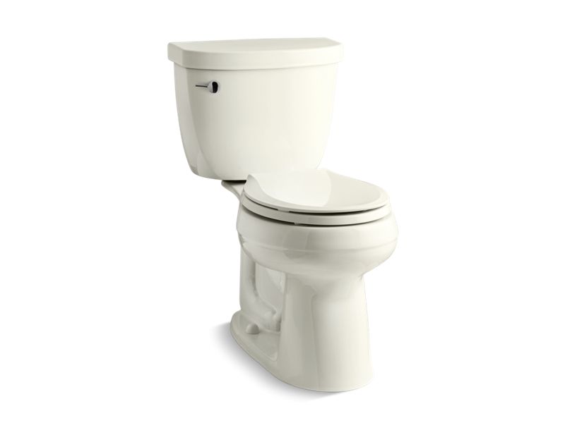 KOHLER 3851-U-96 Cimarron Comfort Height Two-Piece Round-Front 1.28 Gpf Chair Height Toilet With Insulated Tank And 10" Rough-In in Biscuit