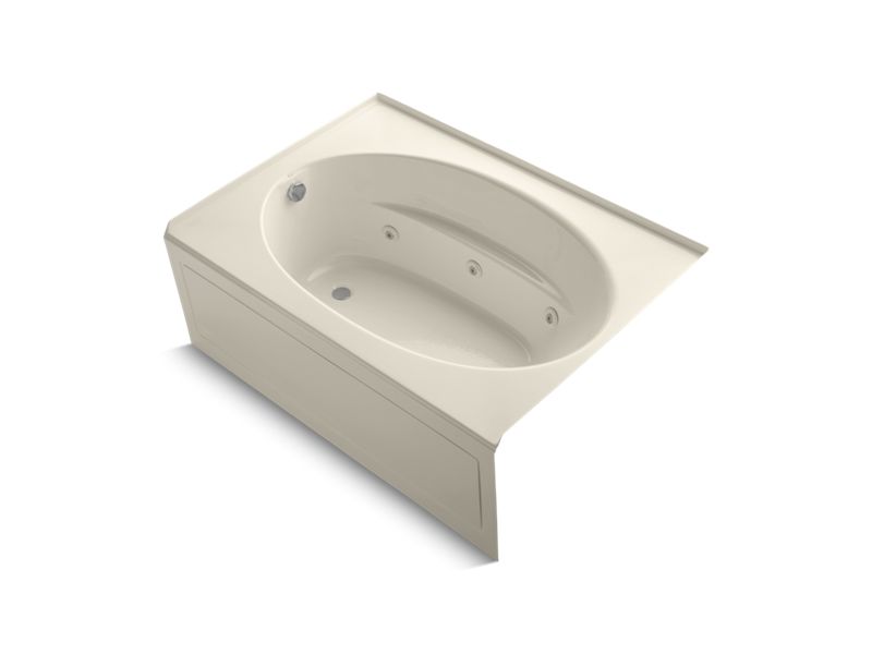 KOHLER K-1112-LA Windward 60" x 42" alcove whirlpool with integral apron and left-hand drain