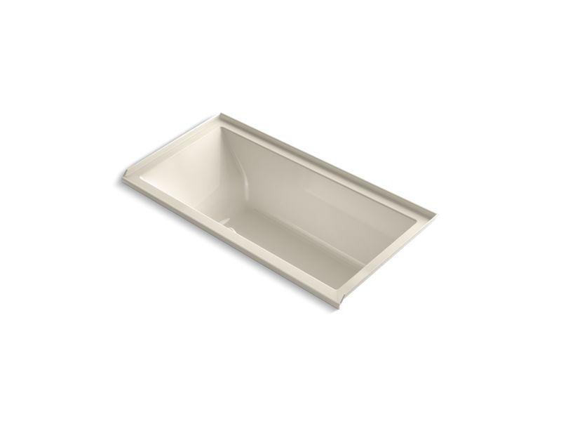 KOHLER K-1167-RFG-47 Underscore Rectangle 60" x 30" alcove BubbleMassage(TM) Air Bath with integral flange and right-hand drain