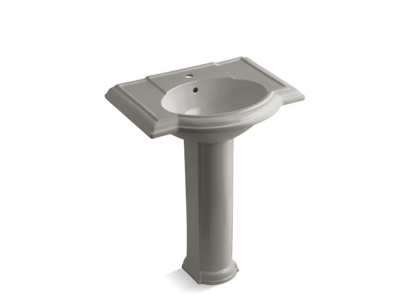 KOHLER 2294-1-K4 Devonshire 27" Pedestal Bathroom Sink With Single Faucet Hole in Cashmere