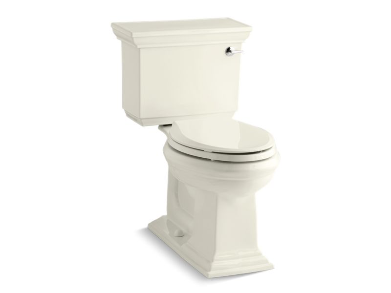 KOHLER 3817-RA-96 Memoirs Stately Comfort Height Two-Piece Elongated 1.28 Gpf Chair Height Toilet With Right-Hand Trip Lever in Biscuit