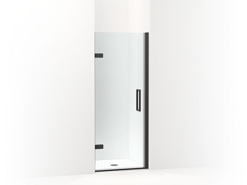 KOHLER 27582-10L-BL Composed 29-5/8"?Çô30-3/8" W X 71-1/2" H Frameless Pivot Shower Door With 3/8" Crystal Clear Glass And Back-To-Back Vertical Door Pulls in Matte Black