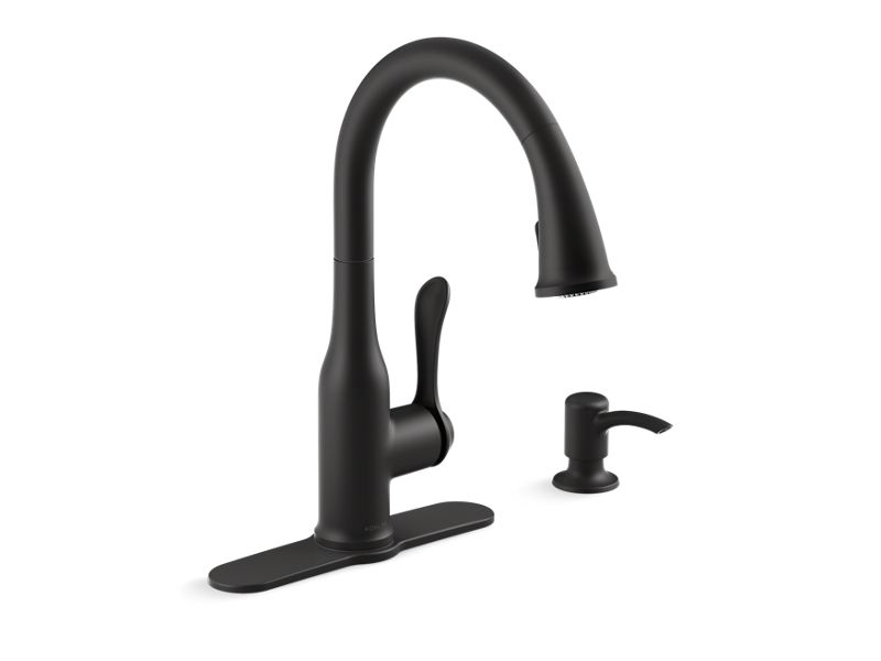 KOHLER K-REC23863-SD Motif Pull-down kitchen faucet with soap/lotion dispenser