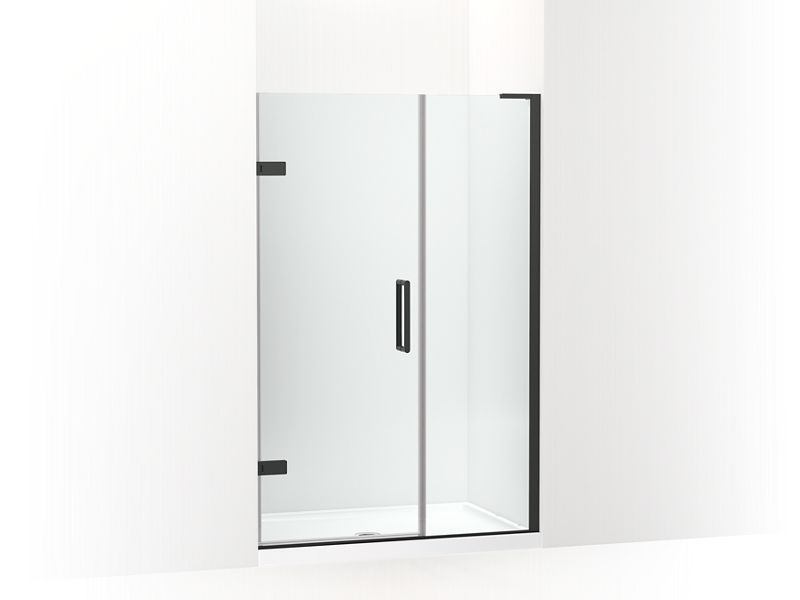 KOHLER 27604-10L-BL Composed 45-1/4"?Çô46" W X 71-1/2" H Frameless Pivot Shower Door With 3/8" Crystal Clear Glass And Back-To-Back Vertical Door Pulls in Matte Black