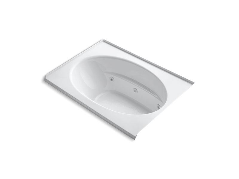 KOHLER K-1112-R-0 Windward 60" x 42" alcove whirlpool with integral flange and right-hand drain