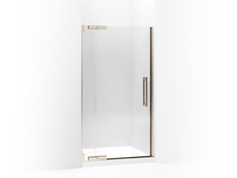 KOHLER 705703-L-ABV Purist Pivot Shower Door, 72-1/4" H X 39-1/4 - 41-3/4" W, With 3/8" Thick Crystal Clear Glass in Anodized Brushed Bronze