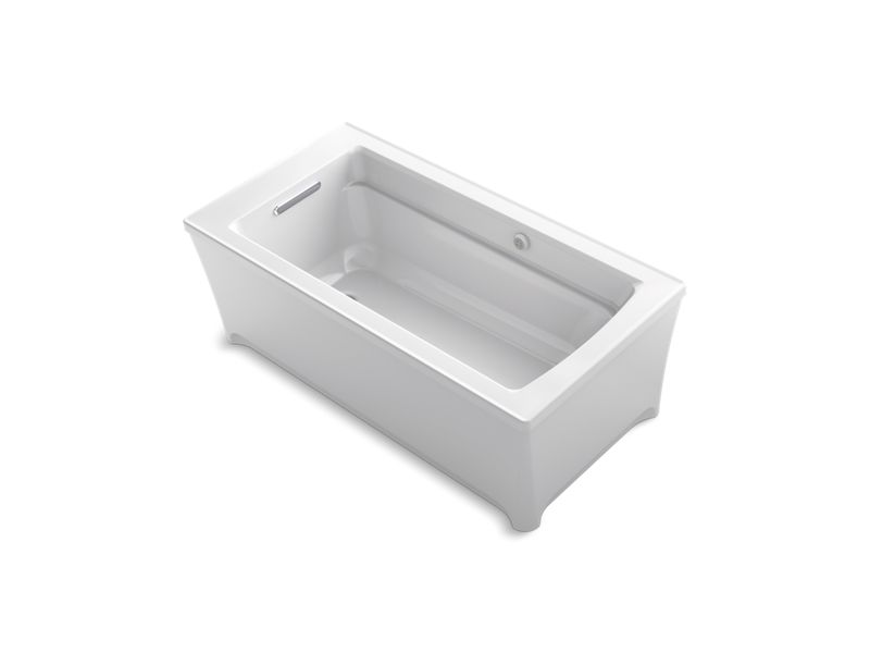 KOHLER 2592-W1-0 Archer 62" X 32" Freestanding Bath With Bask(R) Heated Surface in White