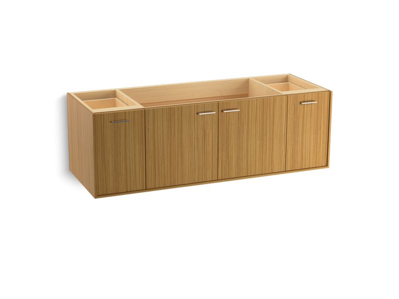 KOHLER K-99546-1WN Jute 60" wall-hung bathroom vanity cabinet with 2 doors and 2 drawers