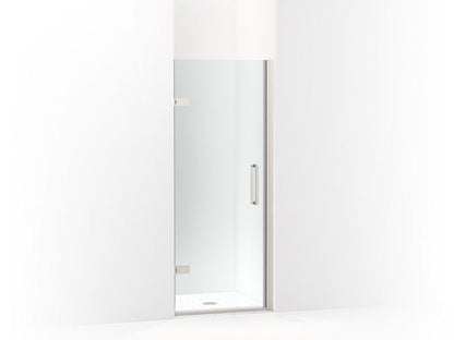 KOHLER 27582-10L-BNK Composed 29-5/8"?Çô30-3/8" W X 71-1/2" H Frameless Pivot Shower Door With 3/8" Crystal Clear Glass And Back-To-Back Vertical Door Pulls in Anodized Brushed Nickel