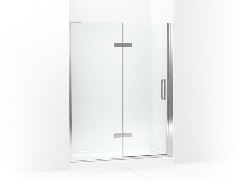 KOHLER 27614-10L-SHP Composed Frameless Pivot Shower Door in Bright Polished Silver