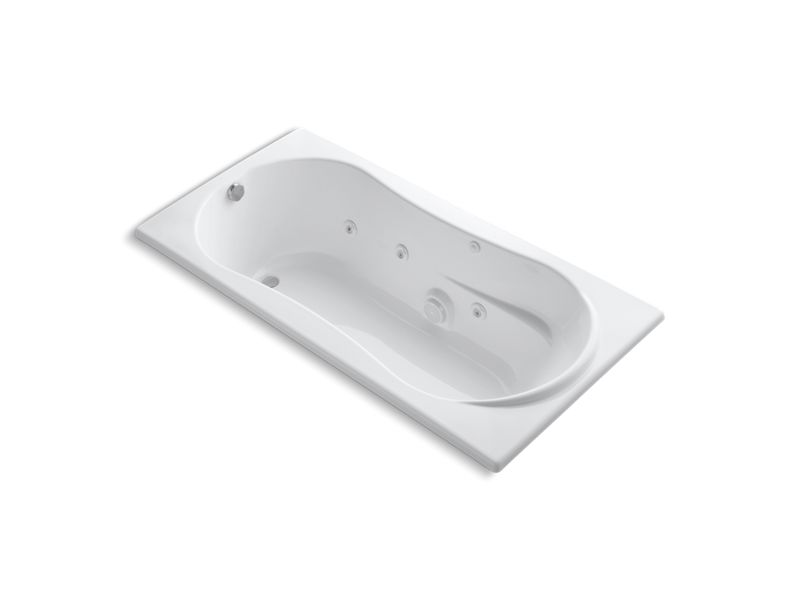 KOHLER K-1157-HN-0 7236 72" x 36" drop-in whirlpool with custom pump location and heater