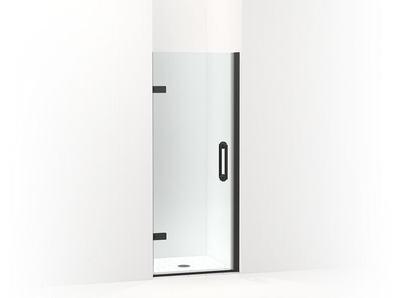 KOHLER 27583-10L-BL Components 29-5/8"?Çô30-3/8" W X 71-1/2" H Frameless Pivot Shower Door With 3/8" Crystal Clear Glass And Back-To-Back Vertical Door Pulls in Matte Black