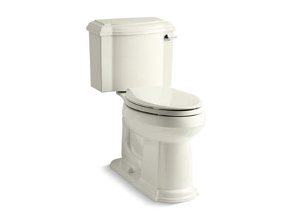 KOHLER 3837-RA-96 Devonshire Comfort Height Two-Piece Elongated 1.28 Gpf Chair Height Toilet With Right-Hand Trip Lever in Biscuit