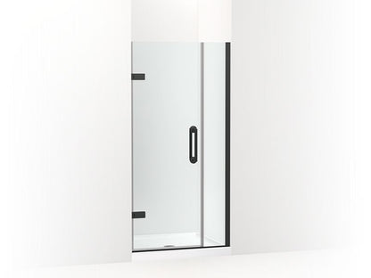 KOHLER 27589-10L-BL Components 33-5/8"?Çô34-3/8" W X 71-1/2" H Frameless Pivot Shower Door With 3/8" Crystal Clear Glass And Back-To-Back Vertical Door Pulls in Matte Black
