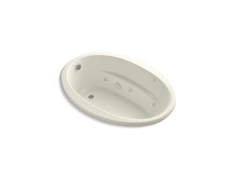 KOHLER K-1162-S1HB-96 Sunward 60" x 42" drop-in whirlpool with custom pump location and heater
