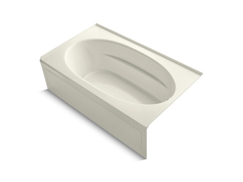 KOHLER K-1114-GRA-96 Windward 72" x 42" alcove BubbleMassage(TM) Air Bath with integral apron and right-hand drain