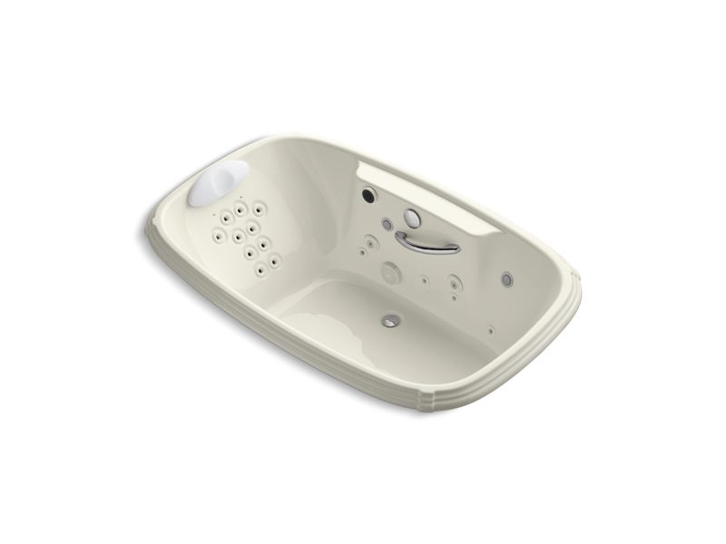 KOHLER K-1457-RV-96 Portrait 67" x 42" drop-in Effervescence + whirlpool with Spa/Massage Package and right-hand pump