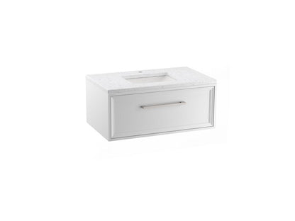 KOHLER K-CM33566-BD1 Lodern 36" wall-hung bathroom vanity cabinet with sink and quartz top