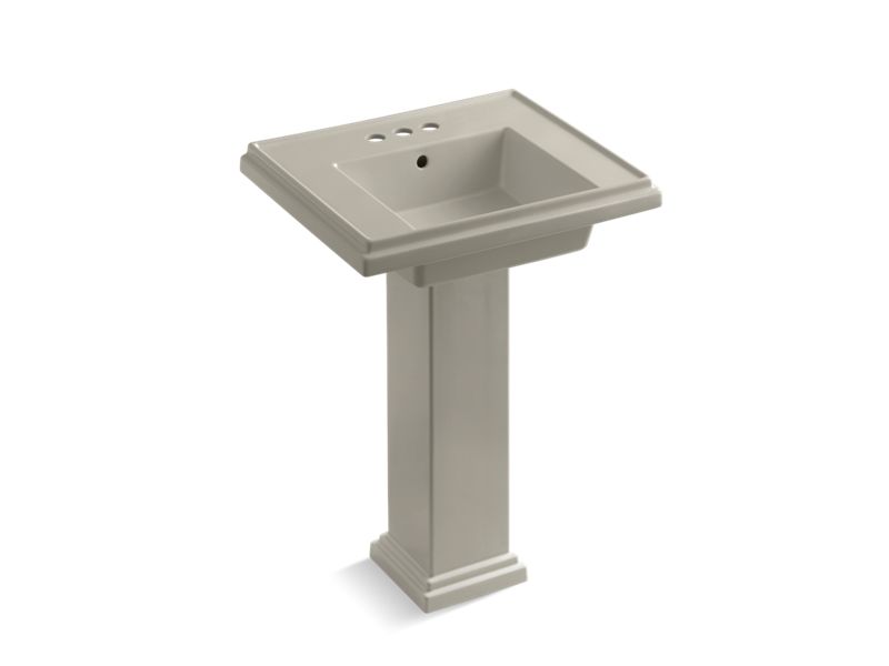 KOHLER 2844-4 Tresham 24" pedestal bathroom sink with 4" centerset faucet holes
