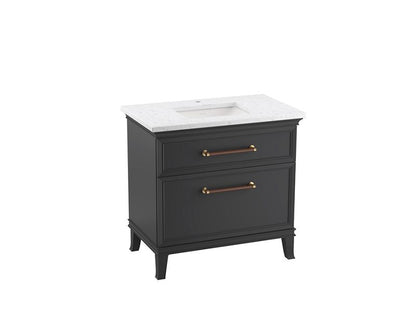 KOHLER K-CM33559-BD1 Harken 36" bathroom vanity cabinet with sink and quartz top