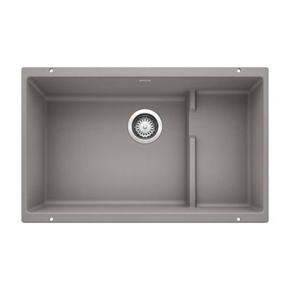 BLANCO 519452 Precis Cascade Super Single Kitchen Sink with Colander - Metallic Gray