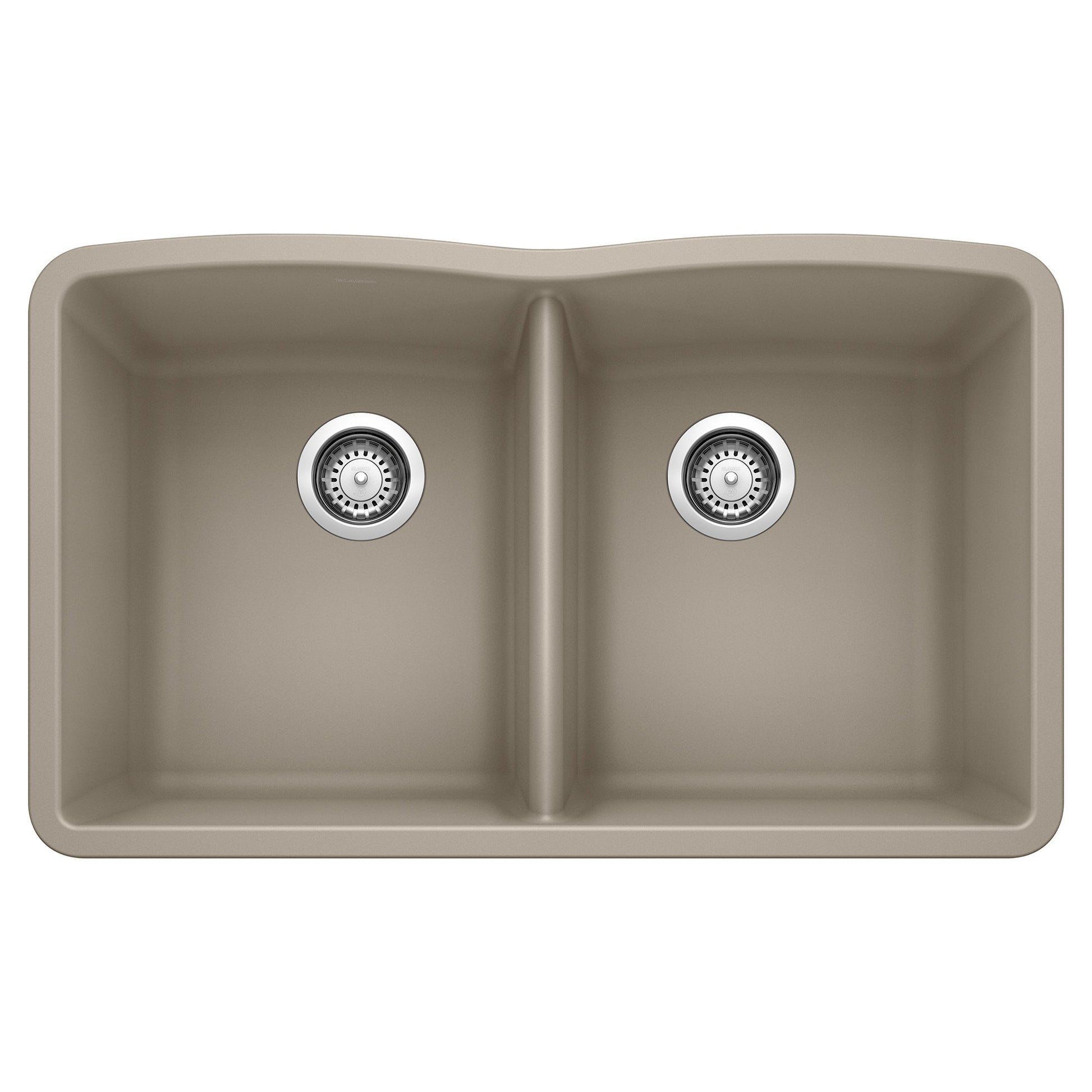 BLANCO 441286 Diamond Equal Double Bowl Kitchen Sink - Truffle