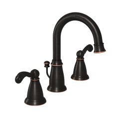 Moen WS84004 Traditional Two Handle High Arc Bathroom Faucet in Mediterranean Bronze