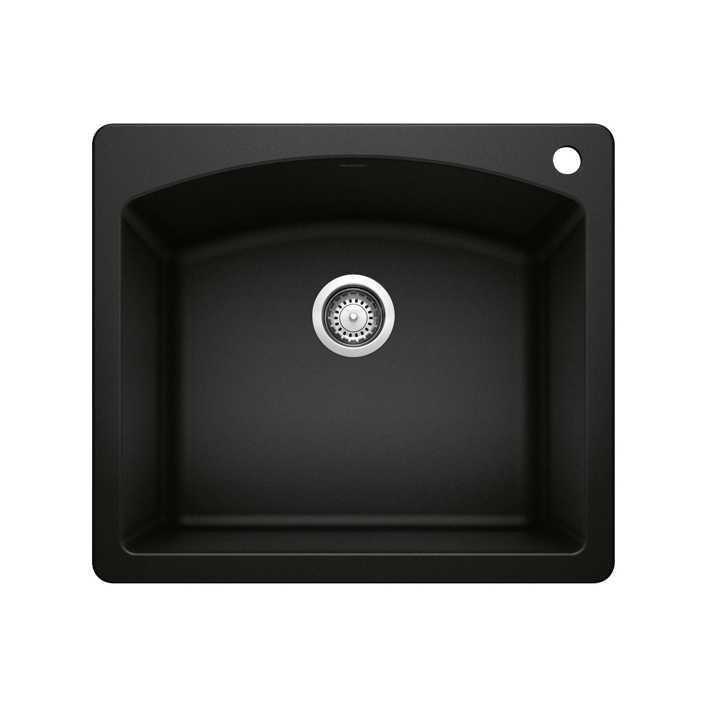 BLANCO 442905 Diamond Single Bowl Dual Mount Kitchen Sink - Coal Black
