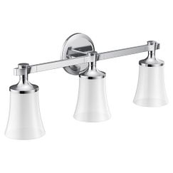 Moen YB0363 Chrome three globe bath light