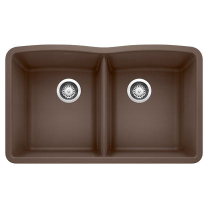 BLANCO 440182 Diamond Equal Double Bowl Kitchen Sink - Café