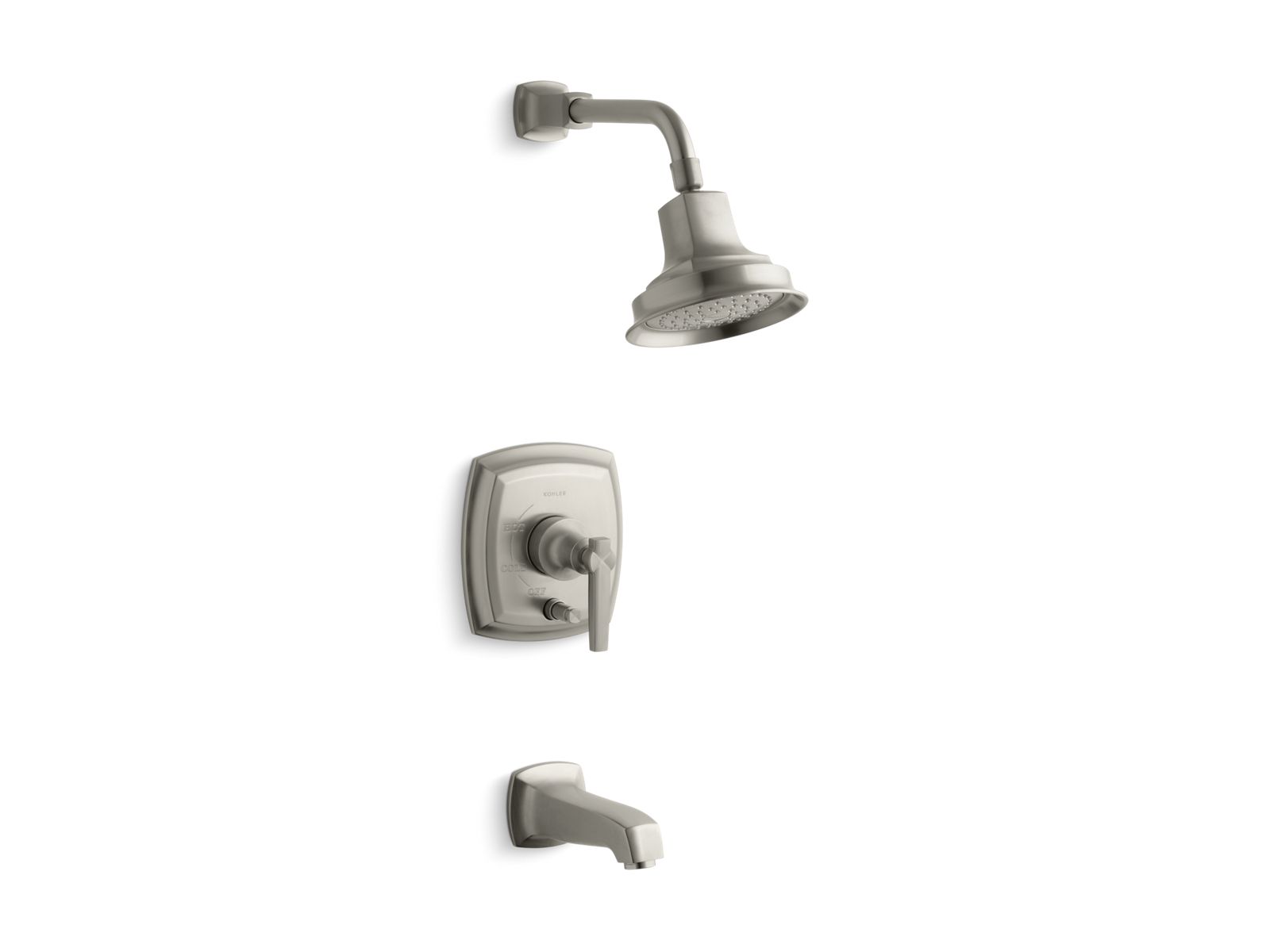 KOHLER K-T16233-4 Margaux Rite-Temp bath and shower trim kit with push-button diverter and lever handle, 2.5 gpm