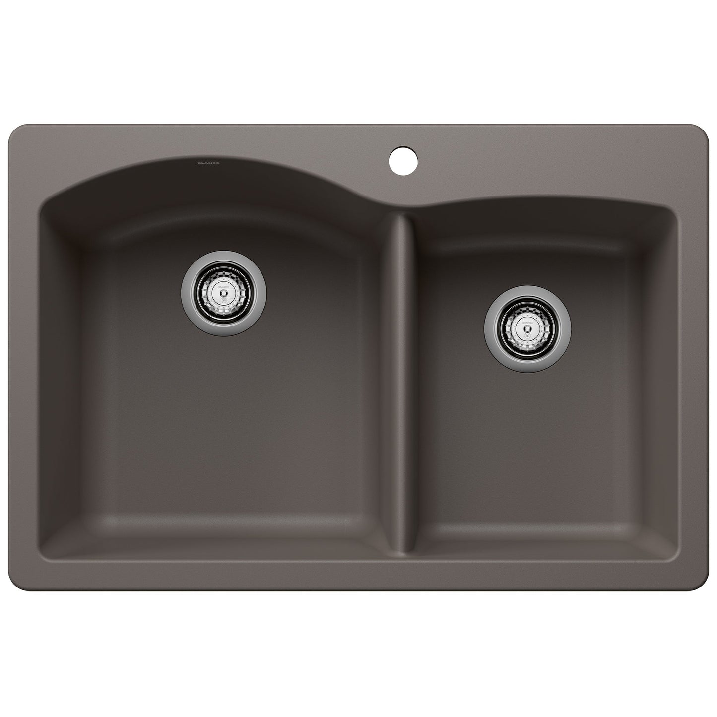BLANCO 443100 Diamond 1-3/4 Double Bowl Dual Mount Kitchen Sink - Volcano Gray
