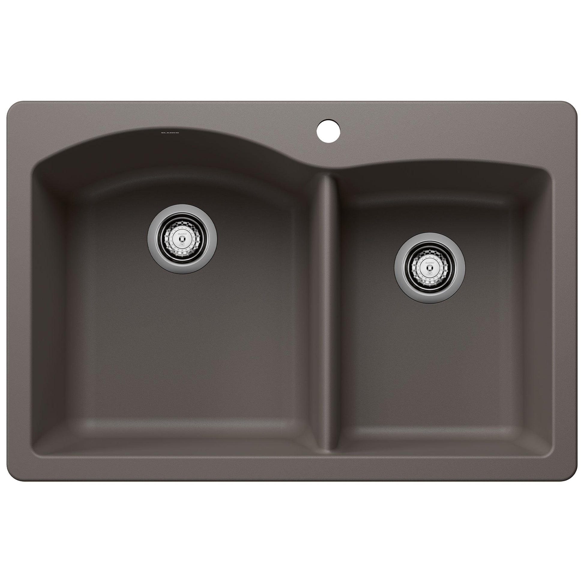BLANCO 443100 Diamond 1-3/4 Double Bowl Dual Mount Kitchen Sink - Volcano Gray